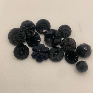 Vintage Black Button Collection